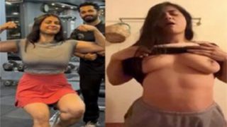 Fitness Model Naked Exposing For Gym Trainer MMS
