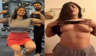 Fitness Model Naked Exposing For Gym Trainer MMS