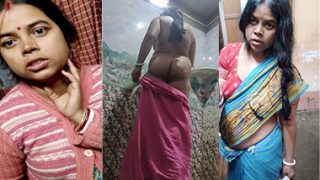 Sexy Boudi Bathing Changing Dress Secretly Captured New