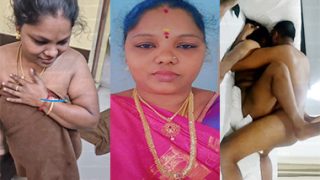 Cheater Tamil Aunty Enjoying Threesome Fuck In Hotel