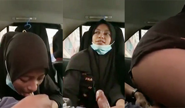Hijabi Girl Giving Blowjob Dick Fucking Inside Car