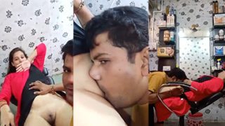 Hot Indian Couple – Pussy Licking In Beauty Parlour