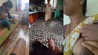 House Owner Son Masturbating – Infront Of Maid Aunty