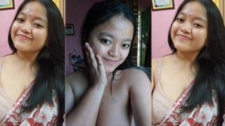 Northeast Horny Busty Girl Pinching Nipples & Showing Ass