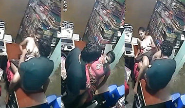 Tamil Girl Affair With Shop Owner Fucking Captured CCTV Cam