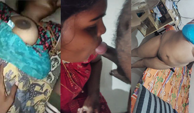 Tamil Mallu Aunty Blowjob Fucking By House Owner Horny Son