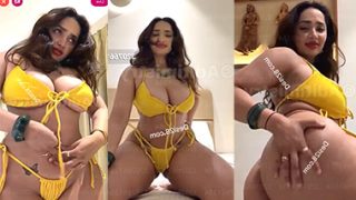 Aditi Mistry Nude Yellow Bra Panty Open Leaked Viral