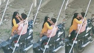 Horny Couple Romance Fucking in Public Place