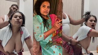 Mumbai Aunty Painful Standing Doggy Fucking
