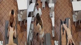 Old Uncle Affair With Desi Girl Fuck In Restaurant CCTV Part – 2