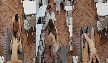 Old Uncle Affair With Desi Girl Fuck In Restaurant CCTV Part – 2