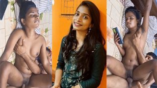 Tamil Skinny Girl Fucking – Cumshot On Pussy by Bf