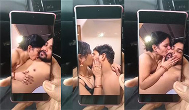 Horny Cheater Wife Affair – Showing Husband Video Call