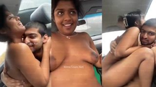 Horny Mallu Girl Riding On Lover Dick Inside Car