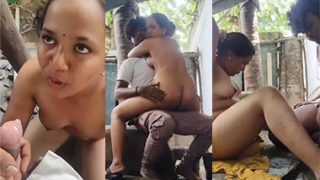 Horny Tamil Girl Blowjob – Fucking in Outdoor