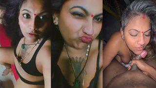 Horny Tamil Girl Giving Blowjob and Reverse Cowgirl Fucking