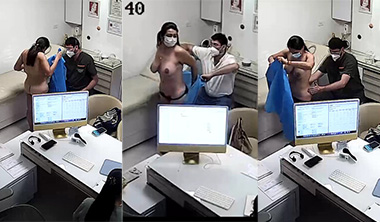 Horny Wife Clinic Naked – in Front of Doctor IPCam Captured