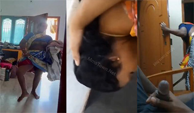 Tamil Maid Aunty Seduced Fucking by House Owner